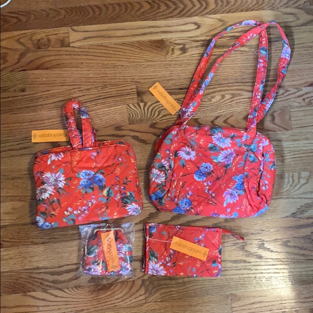 NWT 4-piece Quilted Travel Bags